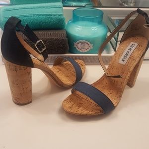 Steve Madden denim and cork sandals